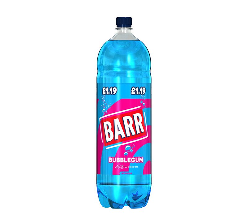 Barr Bubblegum Soft Drink 2L Bottle