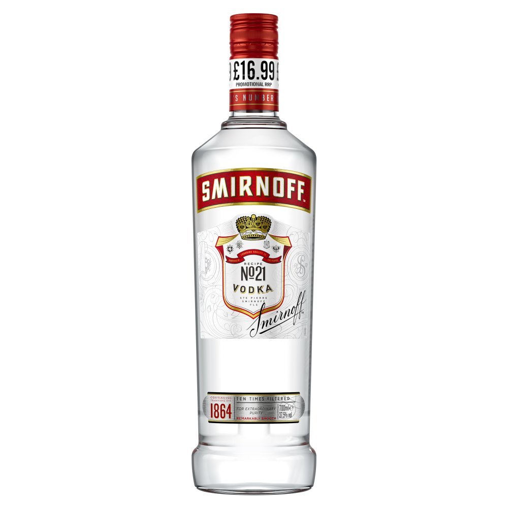 Smirnoff No. 21 Vodka 37.5% vol 70cl Bottle