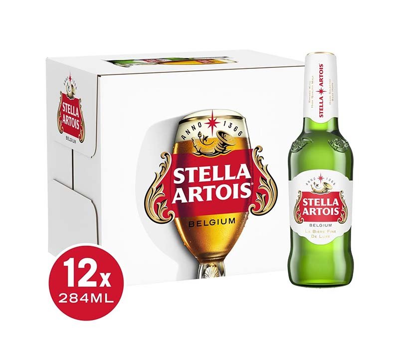 Stella Bottles 12 Pack 284ml 28.4cl