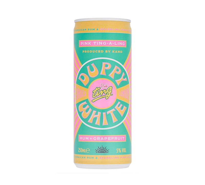 Duppy Share Pink Ting-A-Ling Sparkling Grapefruit Rum Cocktail 250ml RTD Can
