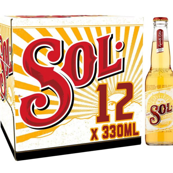 Sol Original Lager Beer Bottles 12x330ml